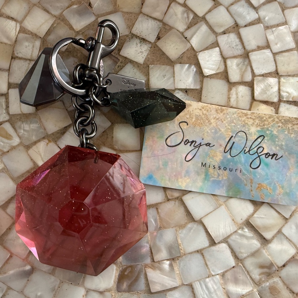 Coach X Disney Snow White A Dark Fairytale Gem Bag Charm Keychain
